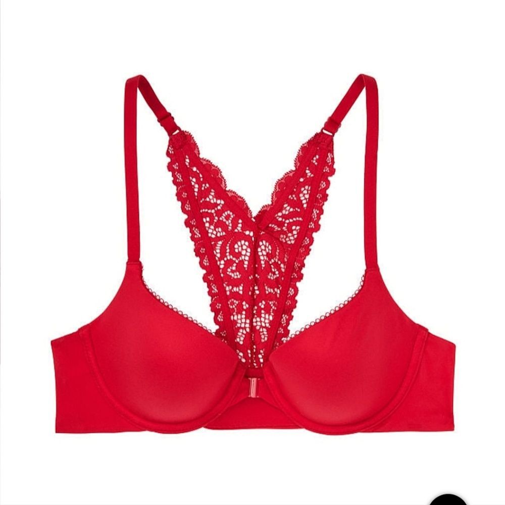 🍒NIB🍒 VS BBV LIGHTLY LINED FRONT CLOSE DEMI BRA 32DDD